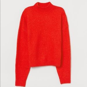 NWOT Boxy Orange Turtleneck H&M Sweater Small